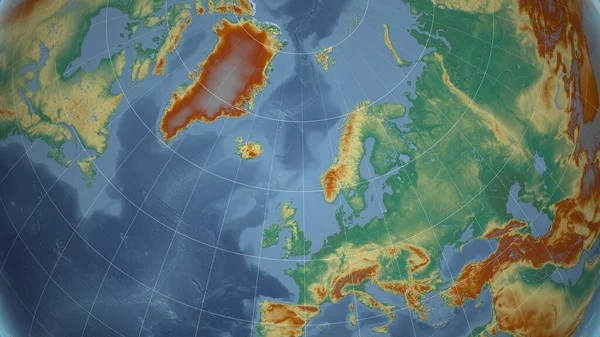 Švédsko Sousedství Vzdálená Perspektiva Bez Obrysu Mapa Topografického Reliéfu — Stock fotografie