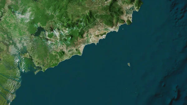 Binh Thun Provincie Vietnam Satellietbeelden Vorm Geschetst Tegen Zijn Landelijk — Stockfoto