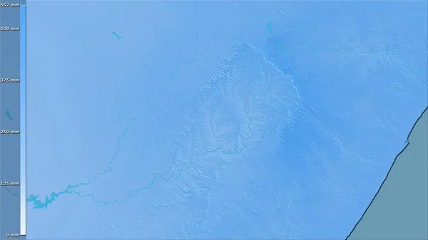 Precipitación Del Cuarto Más Húmedo Dentro Del Área Lesotho Proyección —  Fotos de Stock