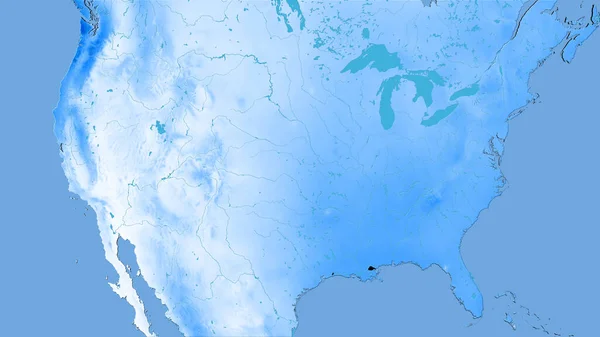 Amerikai Egyesült Államok Szárazföldi Területe Éves Csapadéktérképen Sztereográfiai Vetületben Nyers — Stock Fotó