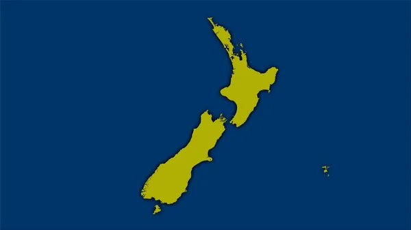 Περιοχή Της Νέας Ζηλανδίας Στον Χάρτη Διοικητικών Διαιρέσεων Στην Στερεογραφική — Φωτογραφία Αρχείου