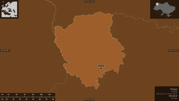 Wolyn Region Der Ukraine Gemusterte Körper Mit Seen Und Flüssen — Stockfoto