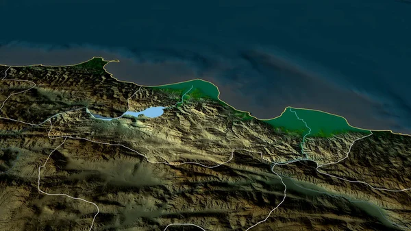 Samsun Província Turquia Ampliou Destacou Principais Características Paisagem Física Renderização — Fotografia de Stock