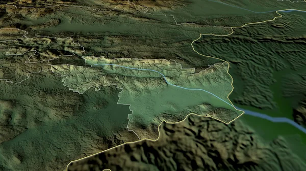 Spodnjeposavska Statistische Regio Slovenië Gezoomd Gemarkeerd Belangrijkste Fysieke Landschapskenmerken Weergave — Stockfoto