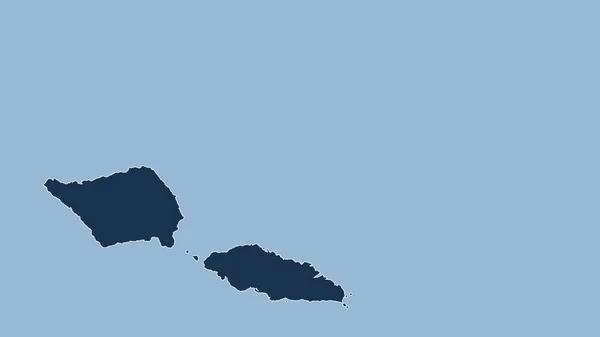 Samoa Perspectiva Close País Sem Esboço Apenas Formas Máscara Terra — Fotografia de Stock