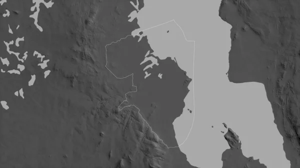 Salima Distrito Malawi Mapa Escala Grises Con Lagos Ríos Forma — Foto de Stock