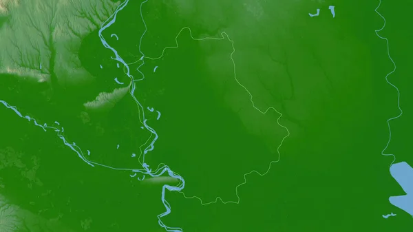 Zapadno Backi District Serbia Colored Shader Data Lakes Rivers Shape — Stock Photo, Image