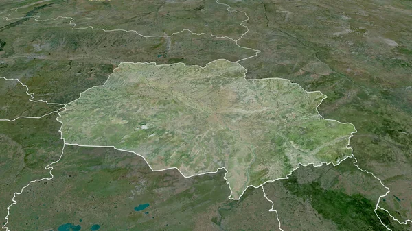 Tomsk Región Rusia Acercó Destacó Imágenes Satélite Renderizado — Foto de Stock