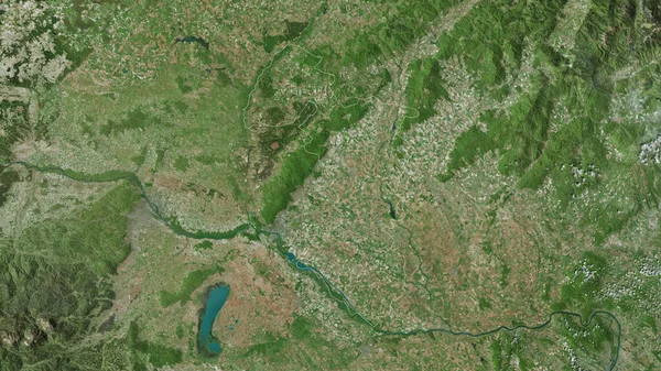 Trnavsky Region Slovakia Satellite Imagery Shape Outlined Its Country Area — Stock Photo, Image