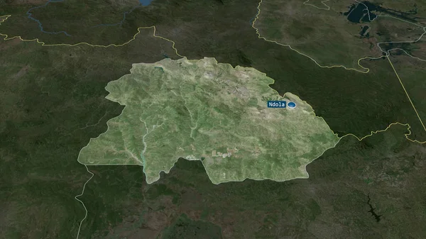Copperbelt Provinsen Zambia Zoomas Och Markeras Med Kapital Satellitbilder Rendering — Stockfoto