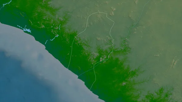 River Cess Condado Libéria Dados Sombreamento Coloridos Com Lagos Rios — Fotografia de Stock