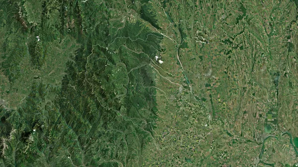 Vrancea County Romania Satellite Imagery Shape Outlined Its Country Area — Stock Photo, Image