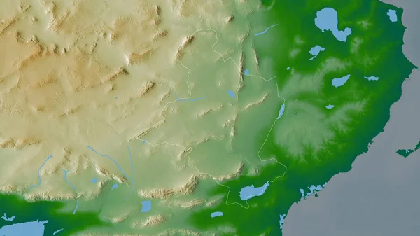 Сиди Зид Провинция Тунис Цветные Шейдерные Данные Озерами Реками Форма — стоковое фото