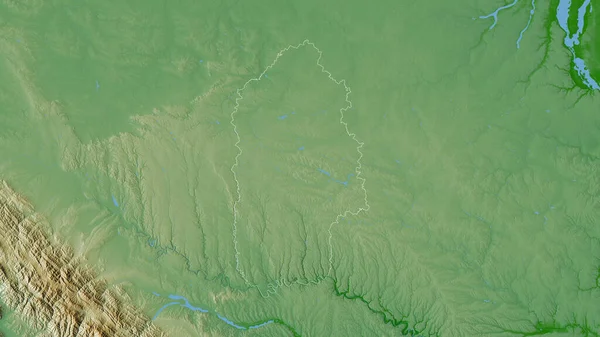 Хмельницкий Обл Украины Цветные Шейдерные Данные Озерами Реками Форма Очерченная — стоковое фото