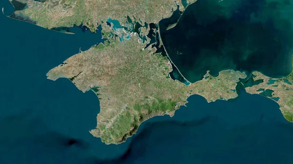 Kırım, Ukrayna özerk cumhuriyeti. Uydu görüntüleri. Ülke alanına göre şekillendirilmiş. 3B görüntüleme