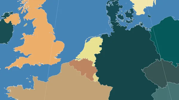 네덜란드와 나라들 원초적 아무런 윤곽도 — 스톡 사진