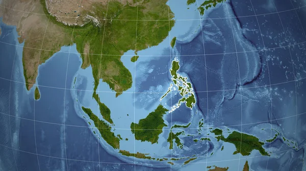 フィリピンだ 国の概要と遠くの視点 衛星画像 — ストック写真