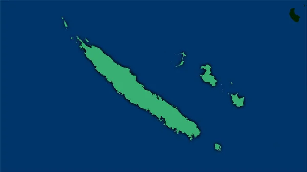 Nová Kaledonie Mapě Administrativních Divizí Stereografické Projekci Hrubé Složení Rastrových — Stock fotografie