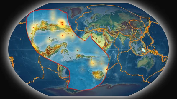 Molucca Sea Tektoniska Plattan Extruderas Och Presenteras Mot Den Globala — Stockfoto