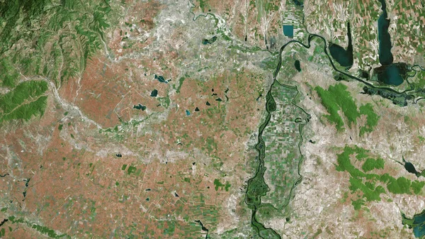 Braila Okręg Rumuński Zdjęcia Satelitarne Kształt Nakreślony Stosunku Obszaru Kraju — Zdjęcie stockowe