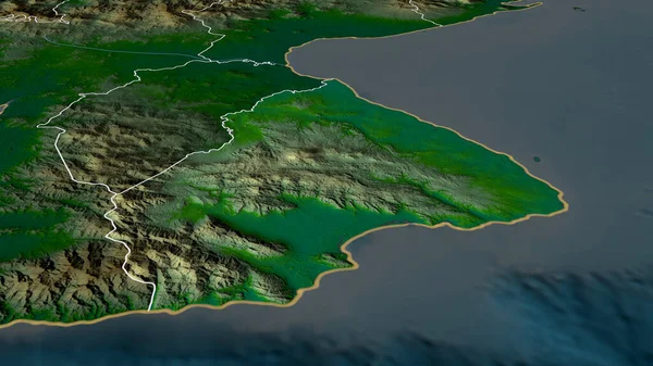 Лос Сантос Провинция Панама Масштабируется Выделяется Основные Физические Особенности Ландшафта — стоковое фото