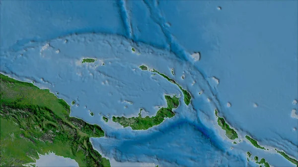 Manus Tectonic Plate Satellite Map Van Der Grinten Projection Oblique — 스톡 사진