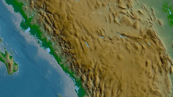 Дуранго Штат Мексика Цветные Шейдерные Данные Озерами Реками Форма Очерченная — стоковое фото