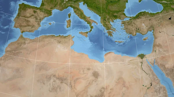 Tunísia Bairro Perspectiva Distante Sem Contorno Imagens Satélite — Fotografia de Stock