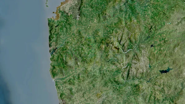 Viana Castelo Districtul Portugalia Imagini Prin Satelit Forma Conturată Împotriva — Fotografie, imagine de stoc