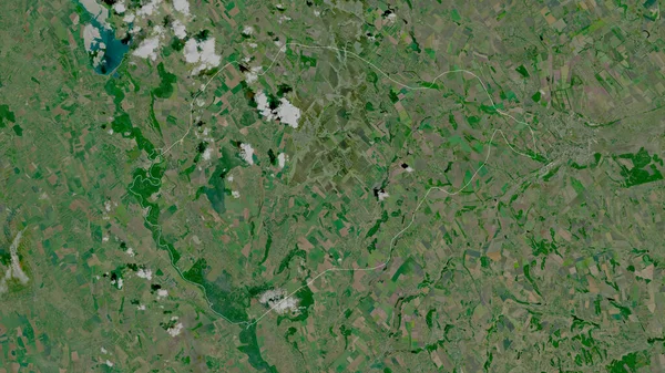 Glodeni Distriktet Moldavien Satellitbilder Form Som Skisseras Mot Dess Landområde — Stockfoto