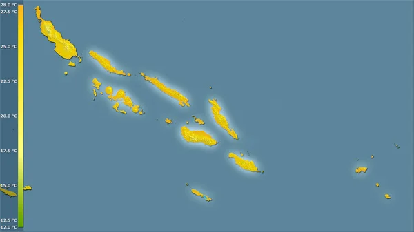 Temperatura Média Quarto Mais Quente Dentro Área Das Ilhas Salomão — Fotografia de Stock