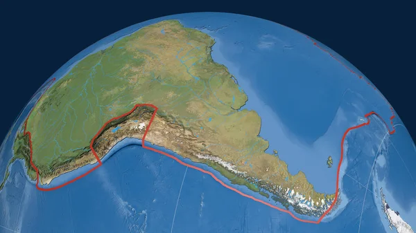 Південна Америка Має Тектонічну Плиту Викладену Земній Кулі Супутникові Знімки — стокове фото