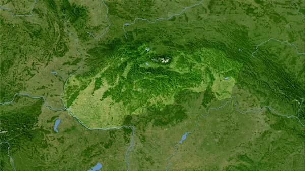 Eslovaquia Satélite Mapa Proyección Estereográfica Composición Cruda Las Capas Trama — Foto de Stock