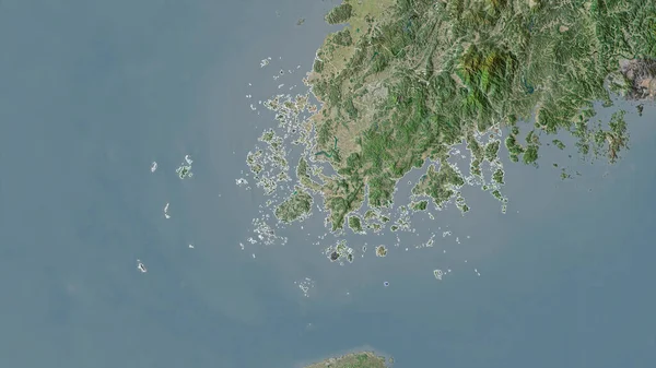 Jeollanam Επαρχία Της Νότιας Κορέας Δορυφορικές Εικόνες Σχηματισμός Που Σκιαγραφείται — Φωτογραφία Αρχείου