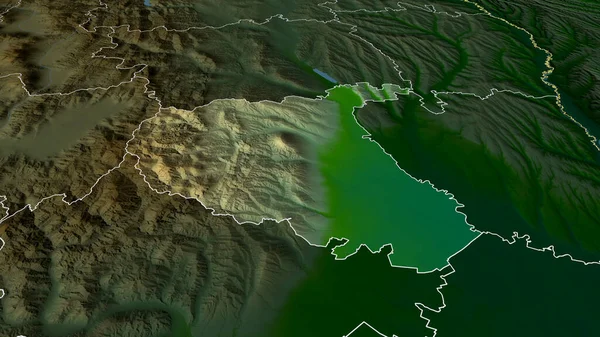 Вранча Графство Румунія Масштабоване Виділене Основні Фізичні Особливості Ландшафту Візуалізація — стокове фото