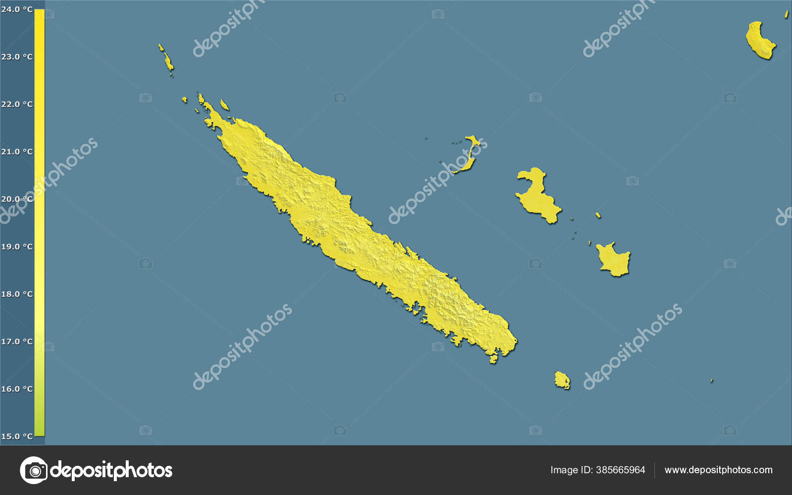 Mean Temperature Warmest Quarter New Caledonia Area Stereographic