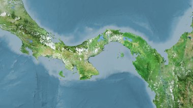 Stereografik projeksiyondaki D uydusunun panama alanı - raster katmanlarının ham bileşimi