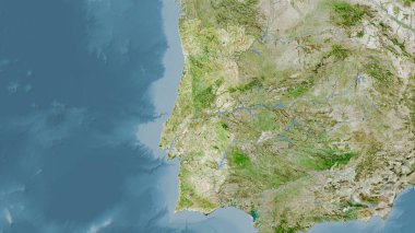 Uyduda Portekiz bölgesi stereografik projeksiyonda bir harita - raster katmanlarının ham bileşimi