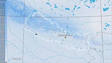 Efsanevi stereografik projeksiyonda Nepal bölgesinin en soğuk çeyreğinin yağışı - ana kompozisyon