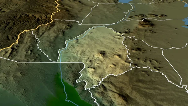 Blantyre Distretto Del Malawi Ingrandito Evidenziato Principali Caratteristiche Del Paesaggio — Foto Stock