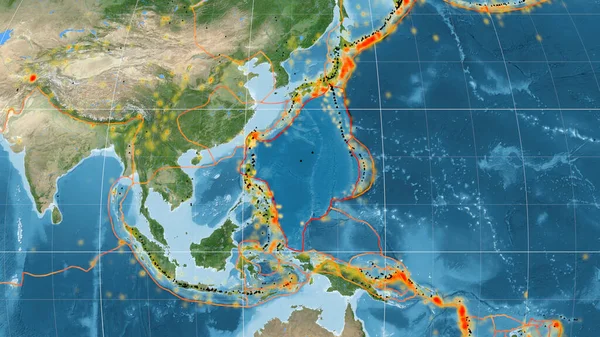 Filippinska Havet Tektoniska Plattan Beskrivs Den Globala Satellitbilder Mollweide Projektionen — Stockfoto