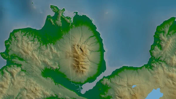 Мисамис Западный Провинция Филиппины Цветные Шейдерные Данные Озерами Реками Форма — стоковое фото