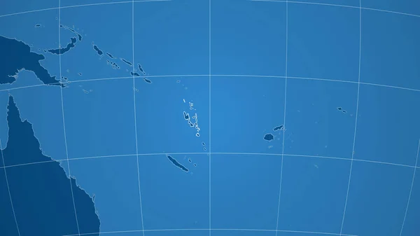 バヌアツ 国の概要と遠くの視点 図形のみ Land Sea Mask — ストック写真