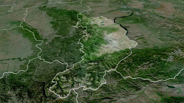Хакасс Республика Россия Масштабировалась Выделялась Спутниковые Снимки Рендеринг — стоковое фото