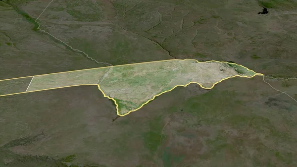 Zambezi Regio Namibië Gezoomd Gemarkeerd Satellietbeelden Weergave — Stockfoto