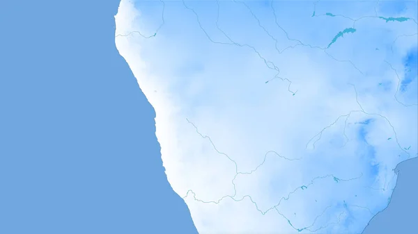 Area Della Namibia Sulla Mappa Annuale Delle Precipitazioni Nella Proiezione — Foto Stock