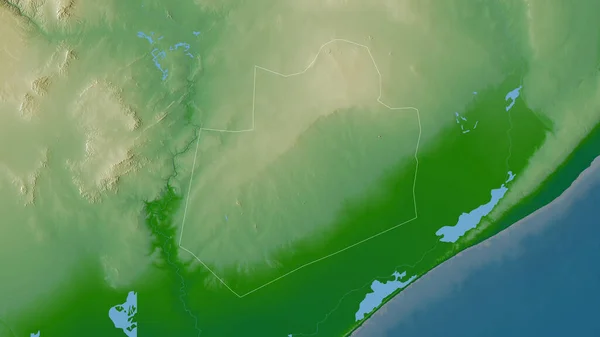 Bay Region Somalia Farbige Shader Daten Mit Seen Und Flüssen — Stockfoto
