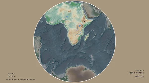 Oblast Jižní Afriky Soustřeďovala Kruhu Který Obklopoval Její Kontinent Odumřelém — Stock fotografie
