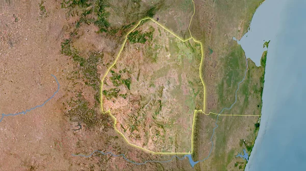 Suazilândia Área Mapa Satélite Projeção Estereográfica Composição Bruta Camadas Raster — Fotografia de Stock