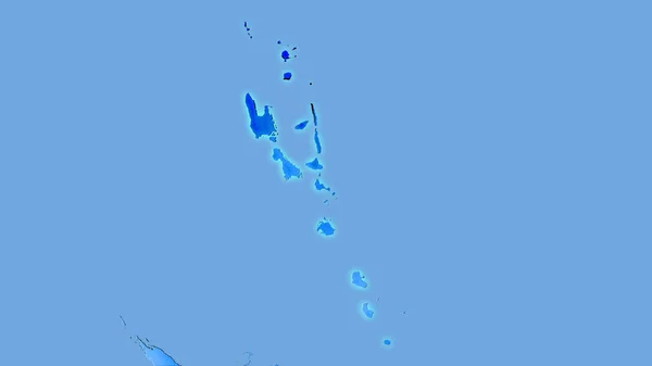 Zone Vanuatu Sur Carte Annuelle Des Précipitations Dans Projection Stéréographique — Photo